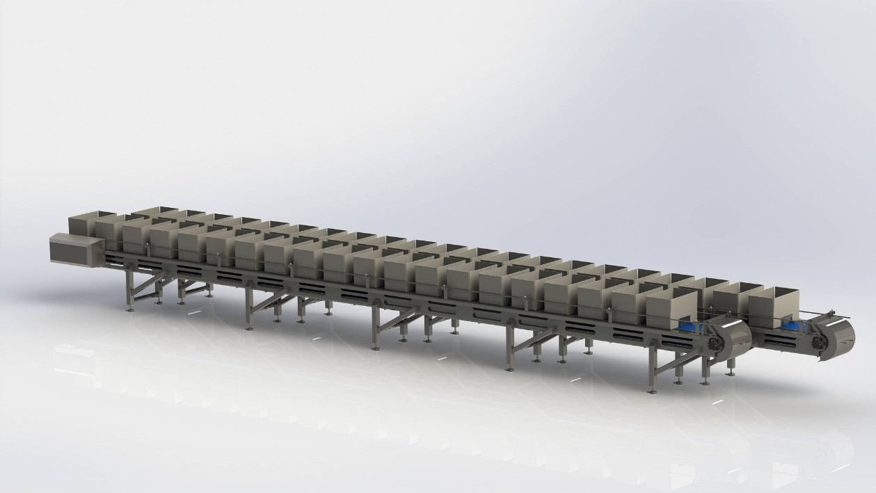 Step conveyor with modular belt